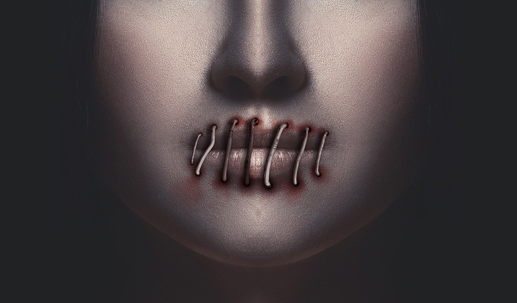 woman-lips-sewn-shut-1445917_1920-pixabay-1024x600